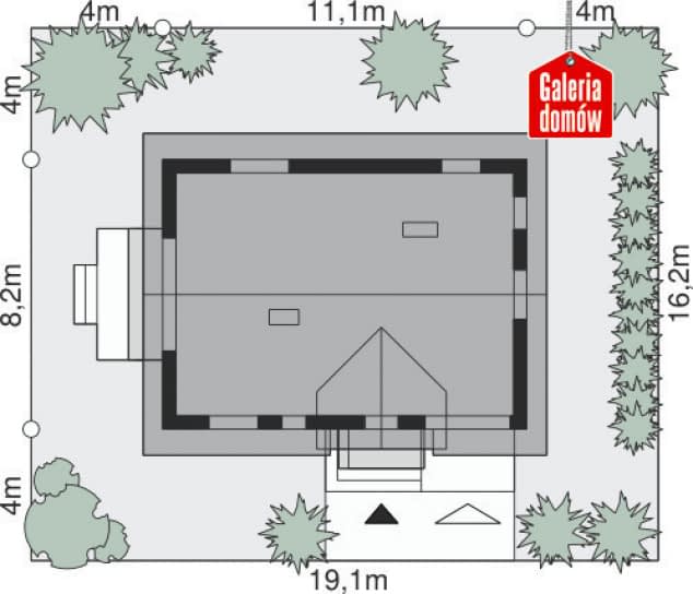 Rzut projektu Dom przy Alabastrowej 21 N - Sytuacja
