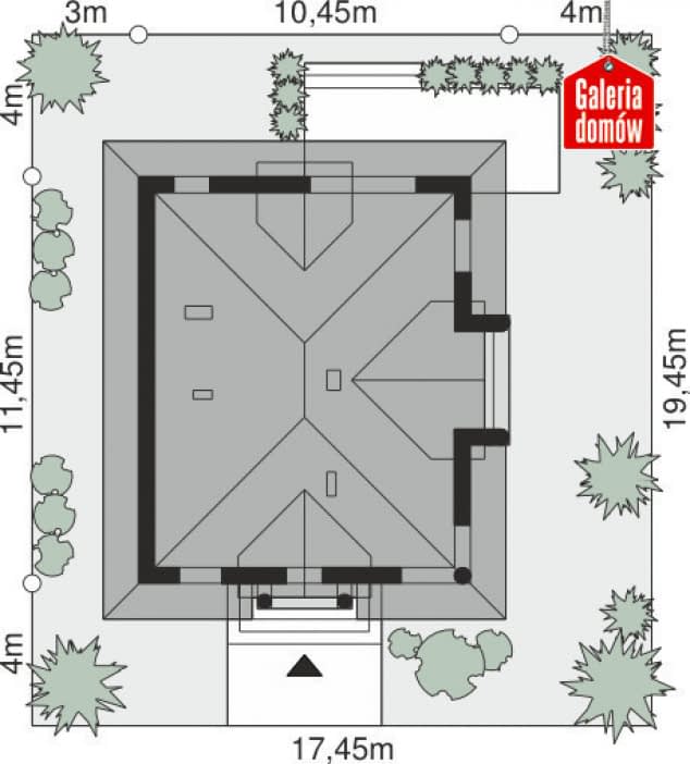 Rzut projektu Dom przy Sielskiej 6 - Sytuacja