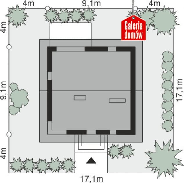 Rzut projektu Dom przy Cyprysowej 56 - Sytuacja