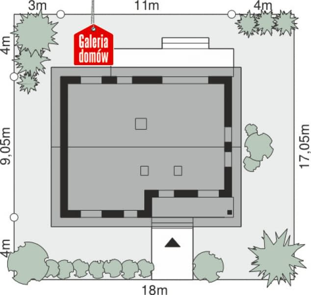 Rzut projektu Dom przy Bukowej 18 - Sytuacja
