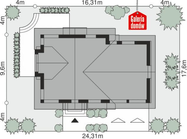 Rzut projektu Dom przy Cyprysowej 50 - Sytuacja