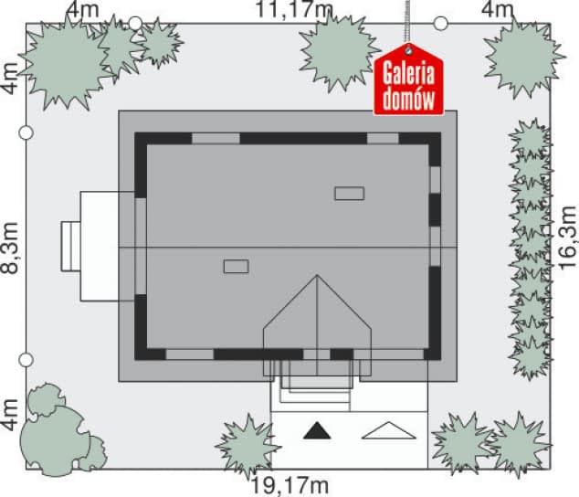 Rzut projektu Dom przy Alabastrowej 30 - Sytuacja