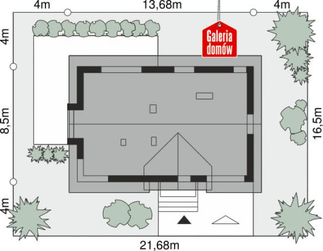 Rzut projektu Dom przy Alabastrowej 52 - Sytuacja
