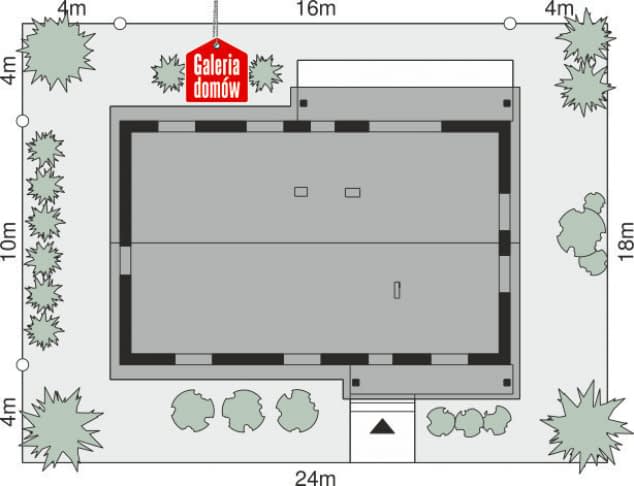 Rzut projektu Dom przy Bukowej 29 - Sytuacja