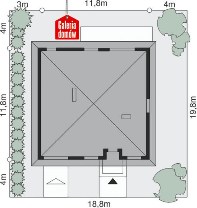 Rzut projektu Dom przy Niezapominajek 4 - Sytuacja
