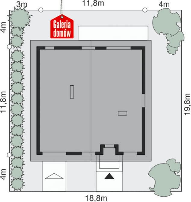 Rzut projektu Dom przy Niezapominajek 6 - Sytuacja