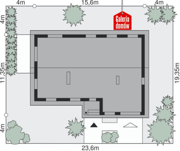 Rzut projektu Dom przy Przyjemnej 31 bis - Sytuacja