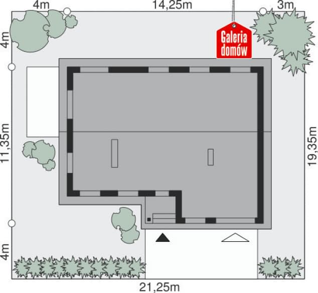 Rzut projektu Dom przy Przyjemnej 32 - Sytuacja