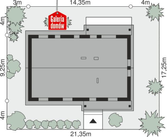 Rzut projektu Dom przy Bukowej 38 - Sytuacja
