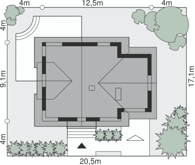Rzut projektu Dom przy Cyprysowej 60 - Sytuacja