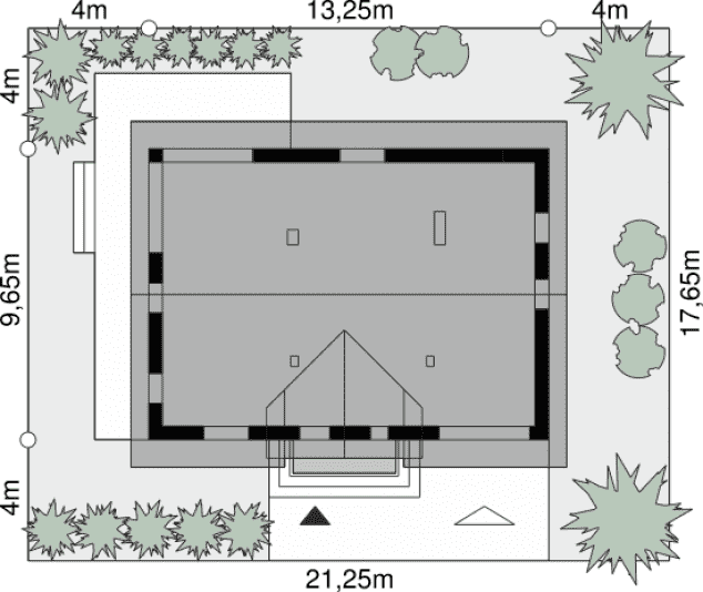 Rzut projektu Dom przy Cyprysowej 101 - Sytuacja