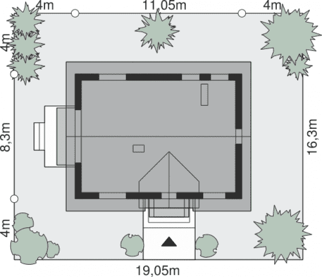 Rzut projektu Dom przy Alabastrowej 60 - Sytuacja