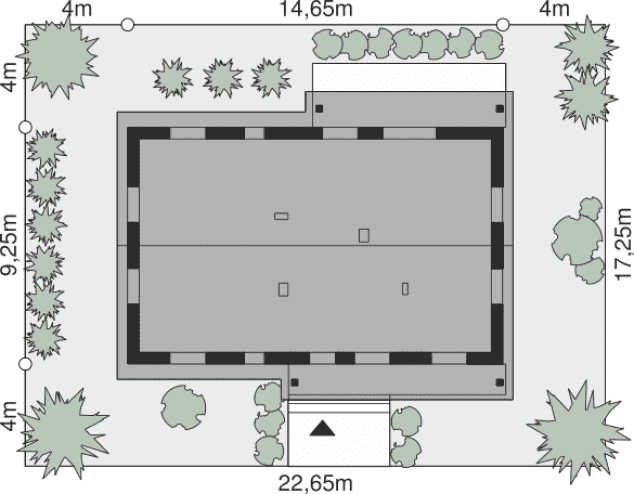 Rzut projektu Dom przy Bukowej 43 - Sytuacja