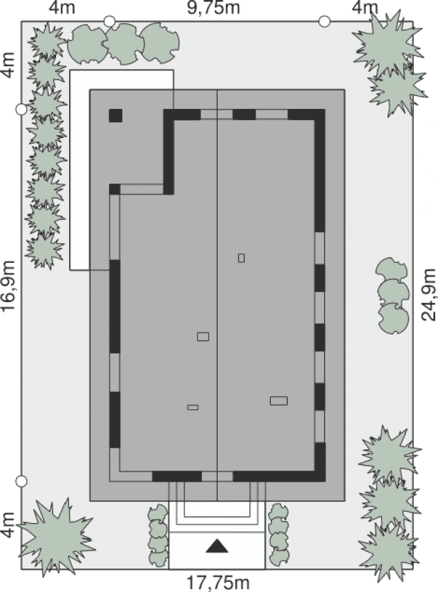 Rzut projektu Dom przy Pastelowej 24 - Sytuacja
