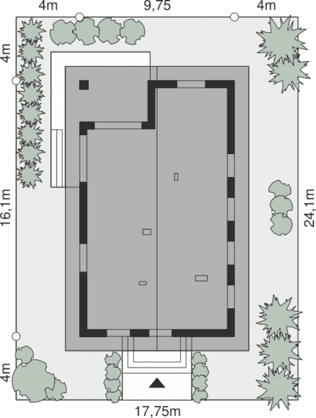 Rzut projektu Dom przy Pastelowej 26 - Sytuacja