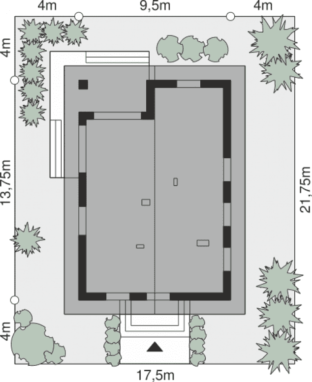 Rzut projektu Dom przy Pastelowej 28 - Sytuacja