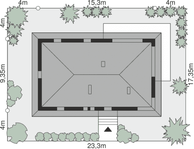 Rzut projektu Dom przy Bukowej 46 - Sytuacja