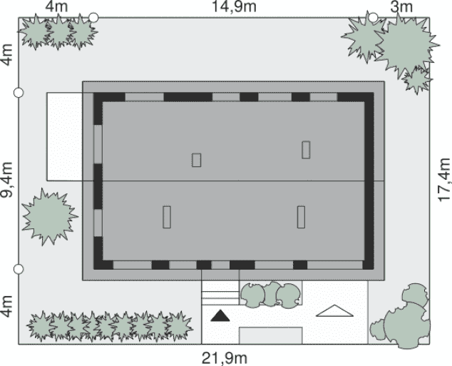 Rzut projektu Dom przy Przyjemnej 36 - Sytuacja