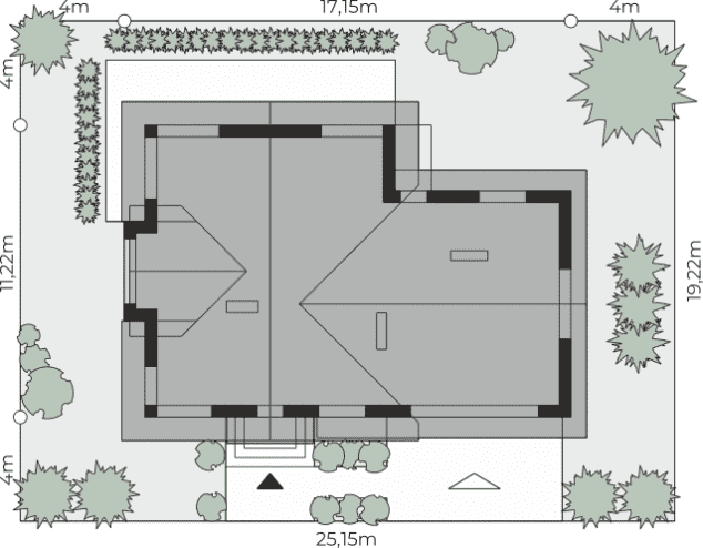 Rzut projektu Dom przy Cyprysowej 67 - Sytuacja