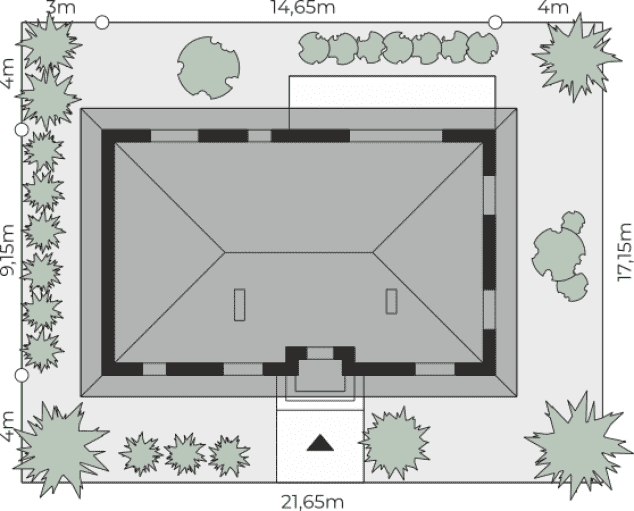 Rzut projektu Dom przy Klonowej 7 - Sytuacja