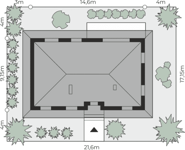 Rzut projektu Dom przy Klonowej 8 - Sytuacja