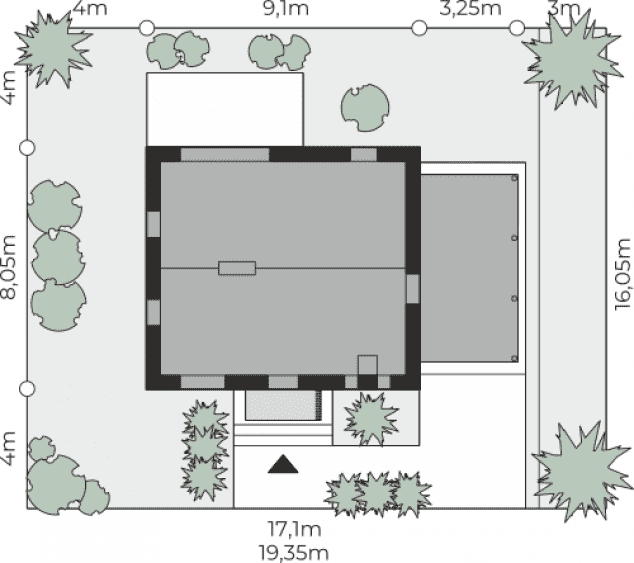 Rzut projektu Dom przy Imbirowej 8 - Sytuacja