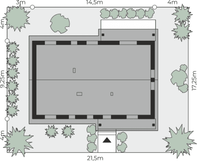Rzut projektu Dom przy Bukowej 56 - Sytuacja