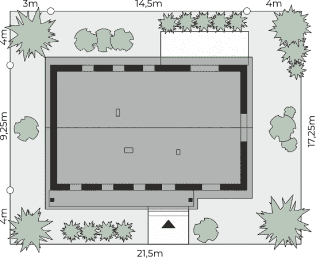 Rzut projektu Dom przy Bukowej 57 - Sytuacja