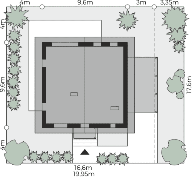 Rzut projektu Dom przy Cyprysowej 72 - Sytuacja