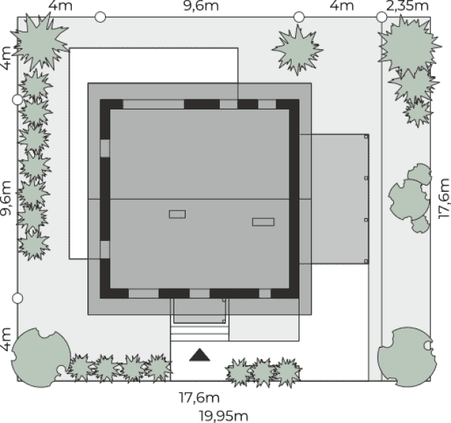 Rzut projektu Dom przy Cyprysowej 73 - Sytuacja