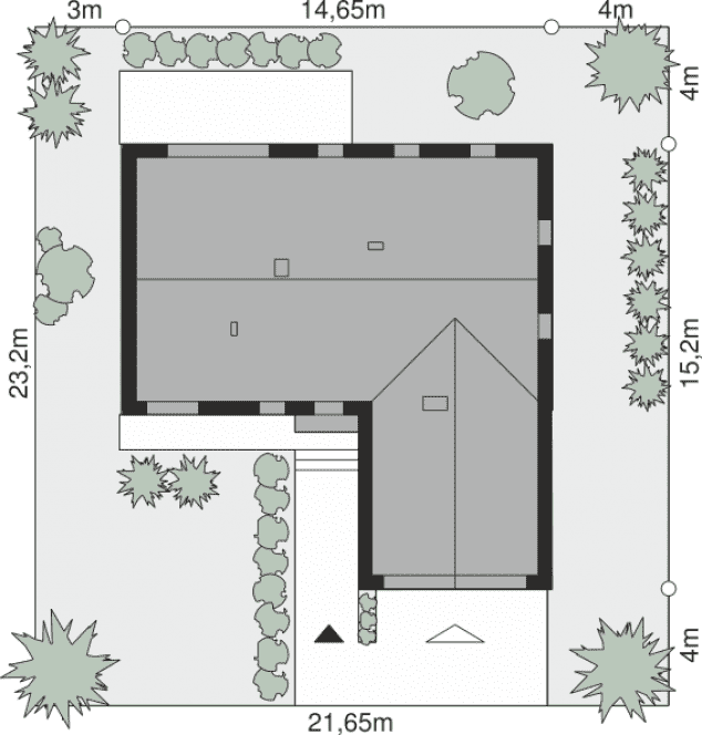 Rzut projektu Dom przy Olchowej 5 - Sytuacja