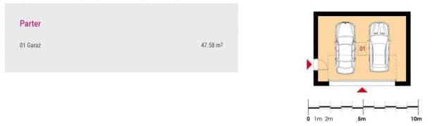 Rzut projektu Vehiculum VII G2 - Rzut parteru