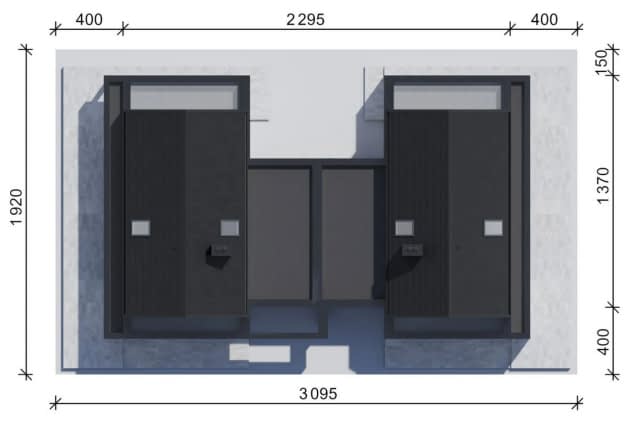 Rzut projektu NewHouse 753 B G1 - Usytuowanie na działce