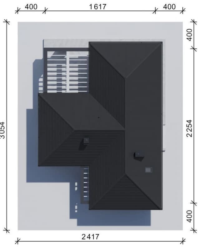 Rzut projektu NewHouse 725 w1 - Usytuowanie na działce