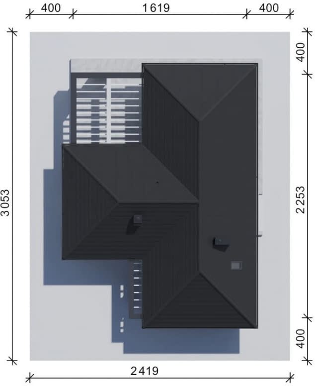 Rzut projektu NewHouse 725 w2 - Usytuowanie na działce