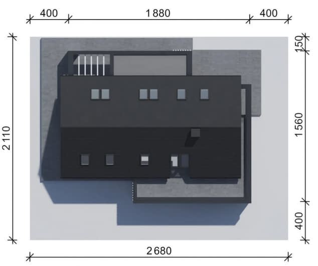 Rzut projektu NewHouse 764 - Usytuowanie na działce