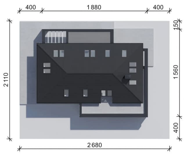Rzut projektu NewHouse 765 - Usytuowanie na działce
