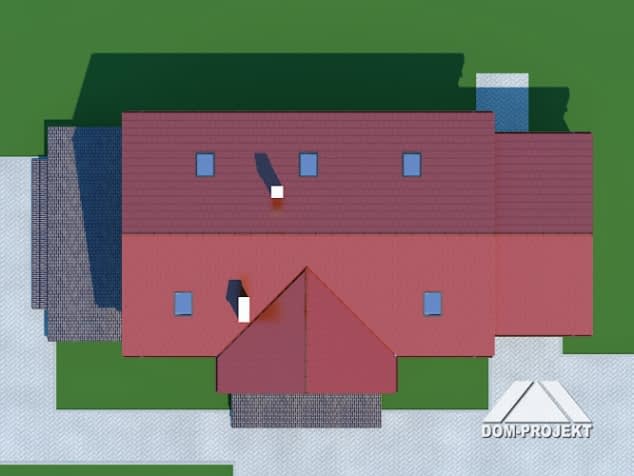 Rzut projektu chmielów z garażem - Sytuacja