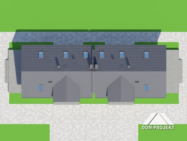 Rzut projektu miłkowice bliźniak - Sytuacja