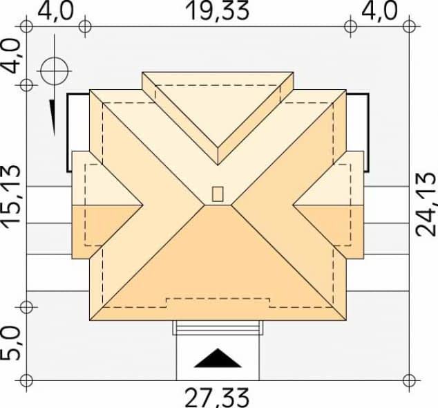 Rzut projektu Lazur (CE) - Usytuowanie na działce