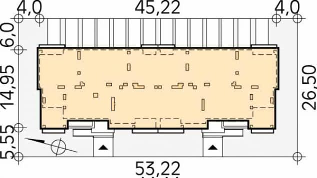 Rzut projektu Akant (CE) - Usytuowanie na działce