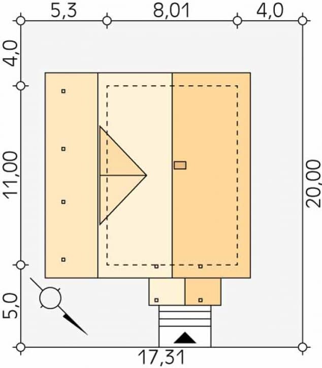 Rzut projektu Truskawkowy (CE) - Usytuowanie na działce