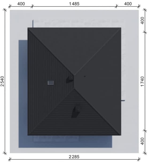 Rzut projektu NewHouse 771 w1 - Usytuowanie na działce