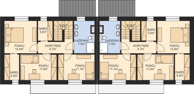 Rzut projektu APS 327 - Poddasze