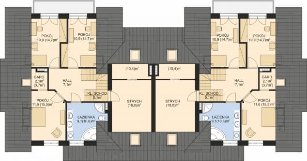 Rzut projektu APS 192 DWULOKALOWY - 