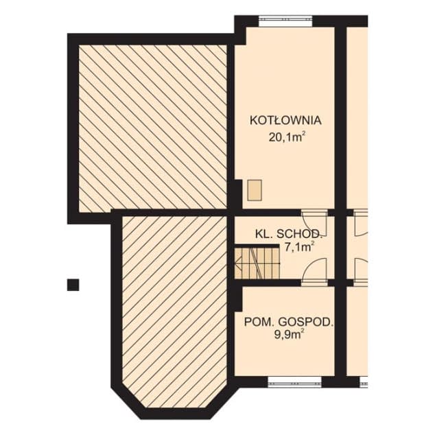 Rzut projektu APS 051 - Piwnica