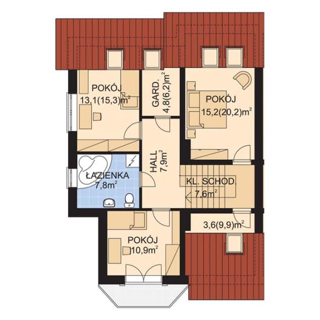 Rzut projektu APS 051 - Poddasze