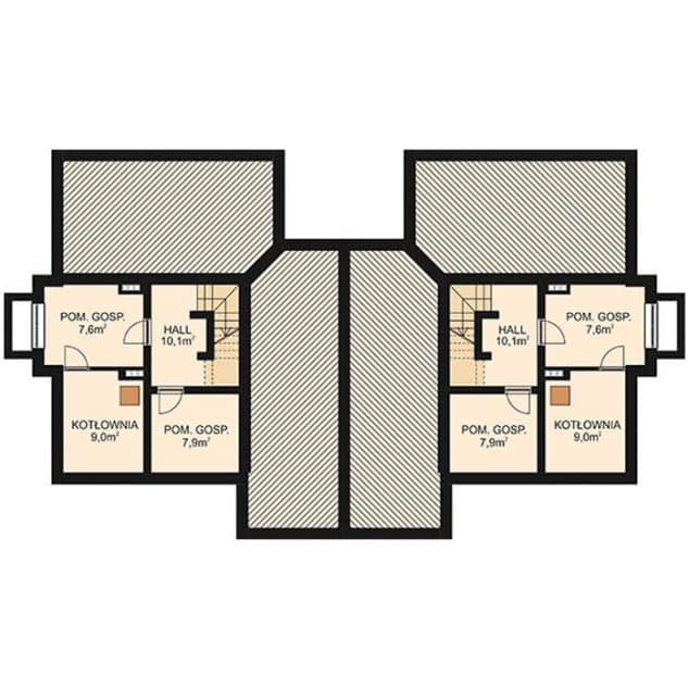 Rzut projektu APS 167 - Piwnica
