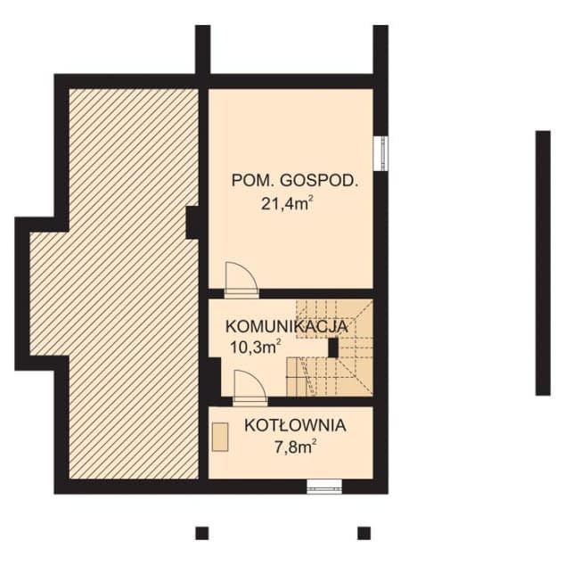 Rzut projektu APS 060 - Piwnica
