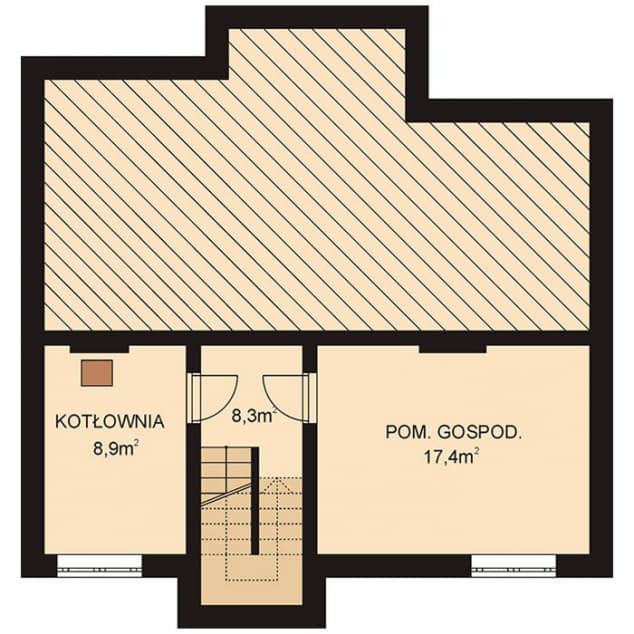 Rzut projektu APS 008 - Piwnica